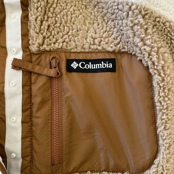Columbia Womens Cream and Brown Fleece Pullover - Picture 3 of 4